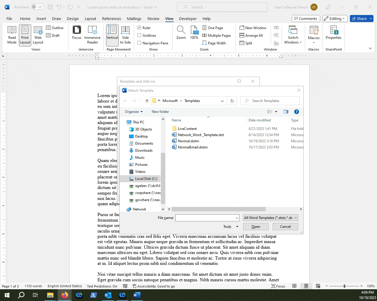 Creating macro templates and macroenabled documents in Microsoft Word.